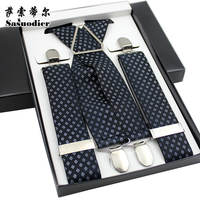 Adult suit trousers with straps, anti-slip pants for overweight men, anti-slip pants with belt buckles, men's elastic shirt straps thumbnail 4
