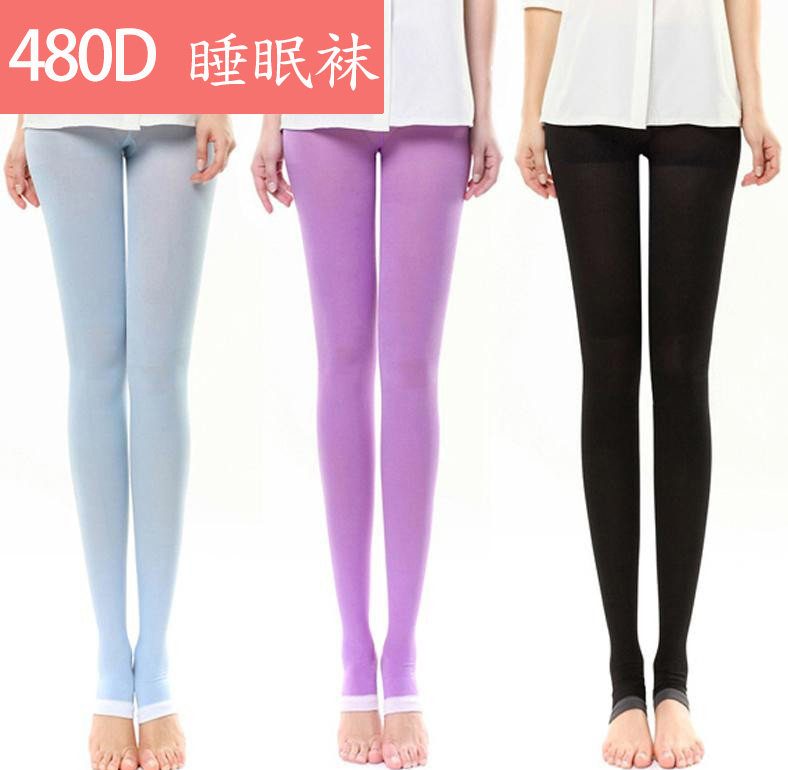 480d睡眠裤袜瘦腿袜夜间塑型美腿空调袜日本显瘦美腿压力裤袜高弹