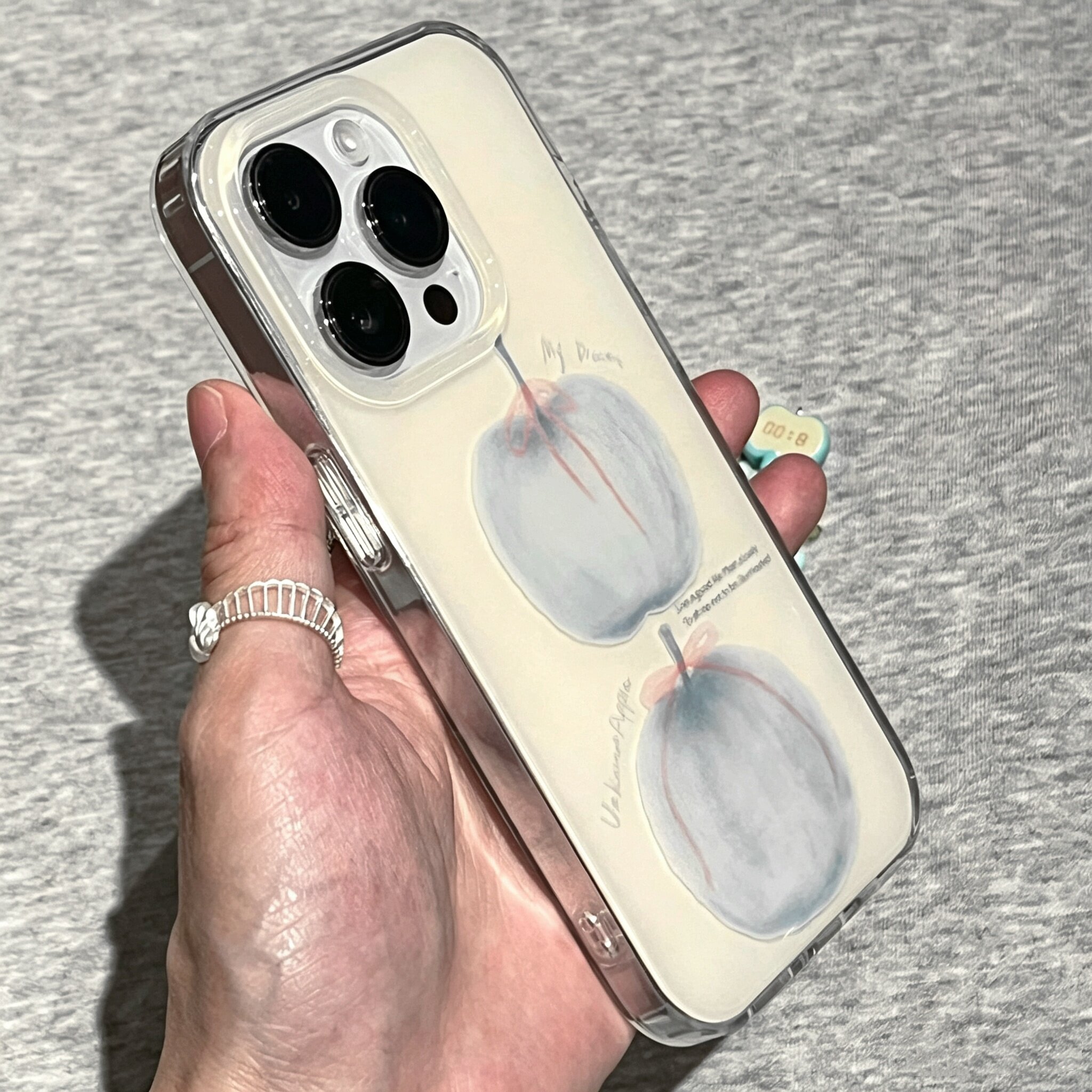 适用苹果系列iPhone17新款手机壳16promax14promax小众梦幻蓝苹果15promax13promax半包大孔防摔韩系风保护套