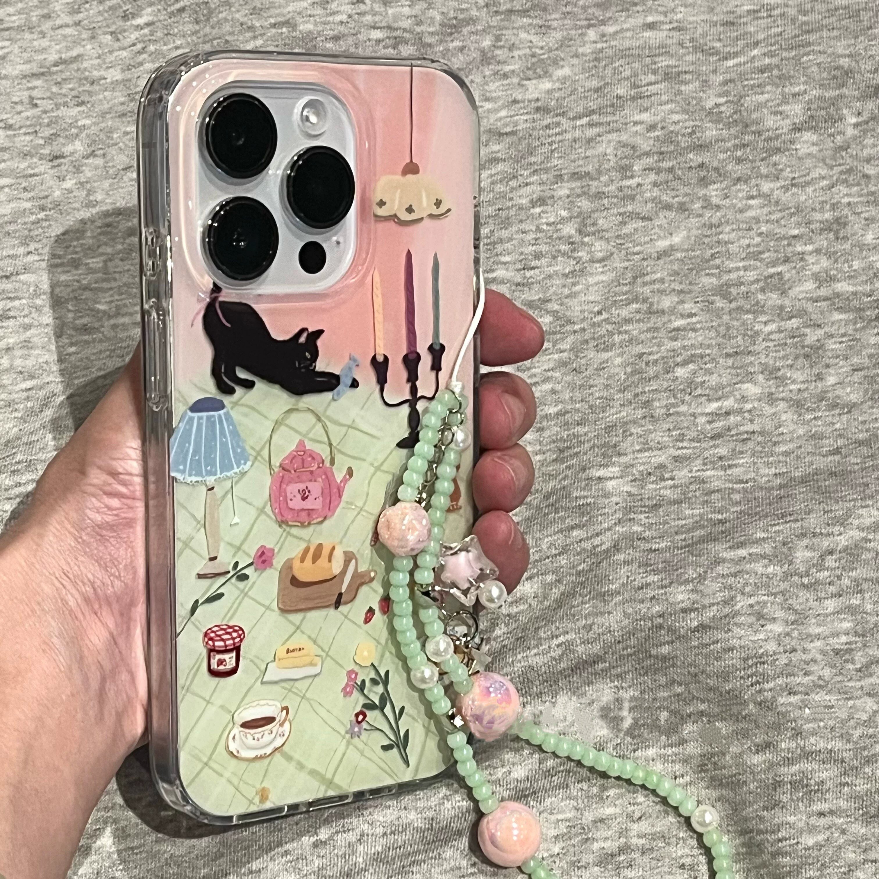 适用苹果系列iPhone17新款手机壳16promax14promax卡通ins小猫之家15promax/13promax半包大孔防摔网红保护套