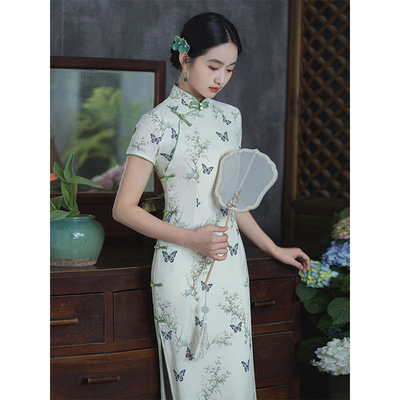 惊蝶梦 | 复古蝴蝶旗袍2025新款新中式改良年轻款文艺风日常