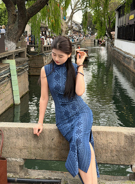 新中式《兰亭序》新中式改良旗袍女复古风日常文艺连衣裙春夏
