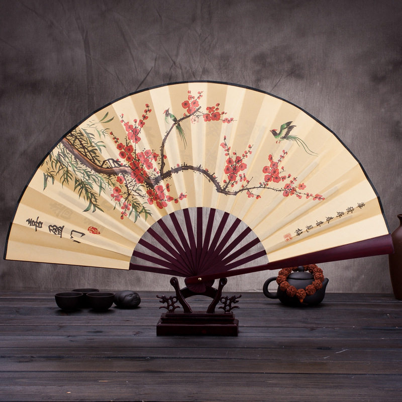 8寸中国风折叠绢布扇子  可扇面定做 扇柄刻logo,居家日用,扇子,淘宝优惠券,粉丝福利购,淘宝优惠卷