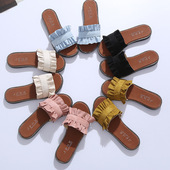 summer flat shoes Bowtie 2019 ladies women Slippers sandals