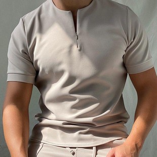 Top Shirts Summer Clothes Fashion Men Loose eck Pullover