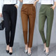 elastic pants Women new woman waist trousers high 休闲女裤