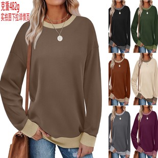 Autumn Sweatshirts Women Crewneck Long Sleeve Loose Fit Tops