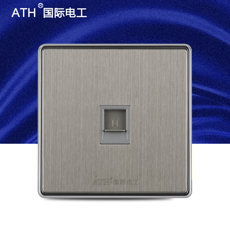 ATH¹ú¼Êµç¹¤86ÐͲ»Ðâ¸ÖÀË¿Ãæ°å¿ª¹Ø²å×ùһλµ¥Áªµç»°²å×ù