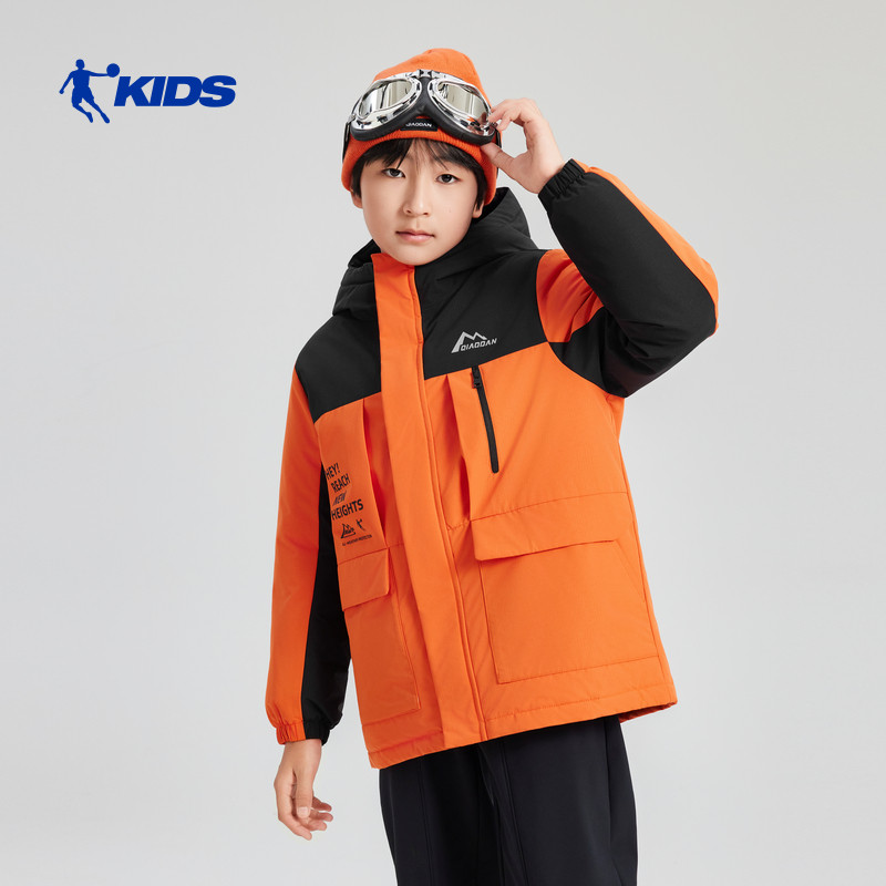 乔丹儿童男童户外机能风羽绒服