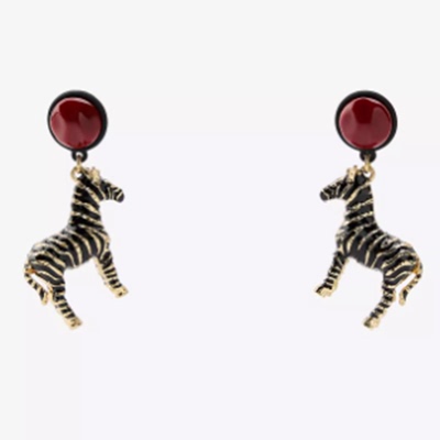 时尚斑马吊坠耳环耳钉女