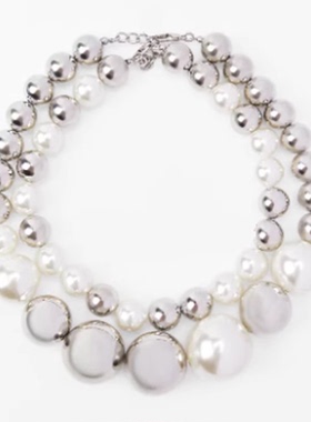 人造珍珠串珠项链气质百搭颈链