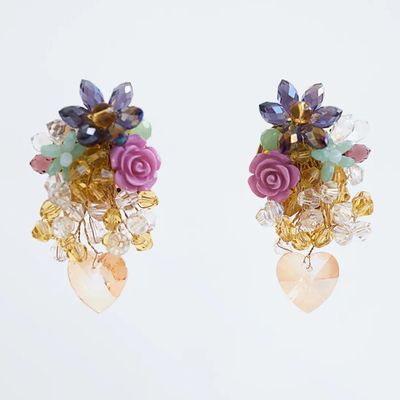 珠花欧美走秀款耳环浮夸耳夹