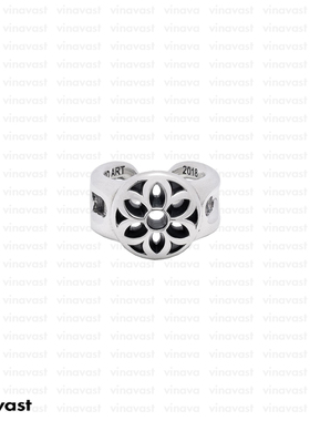 Goodart通用925银百搭圆花开口戒