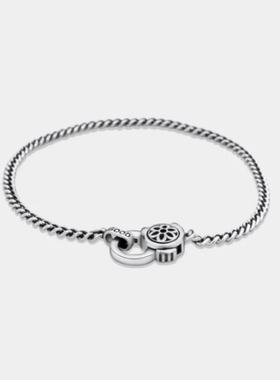 宝石古巴手链Goodart银百搭通用