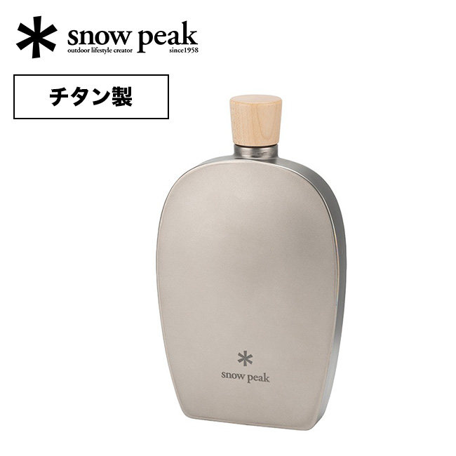 日本Snowpeak酒壶雪峰水壶户外露营钛制250ml威士忌酒瓶TW-115