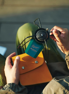 现货 SOTO X DANNER联名款黑蜘蛛炉st-dn310露营小卡式炉含收纳袋