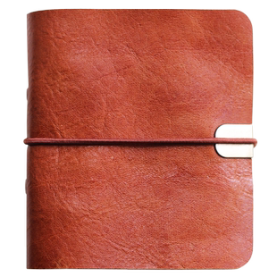 探伟A8迷你随身活页本TN旅行手帐本文艺笔记本超小号手账本手工棕色头层牛皮卡册收纳本灵感文创绑绳活页本子