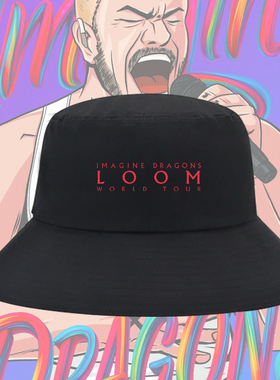 Imagine Dragons梦龙乐队应援周边巡演唱会印花渔夫帽遮阳盆帽子