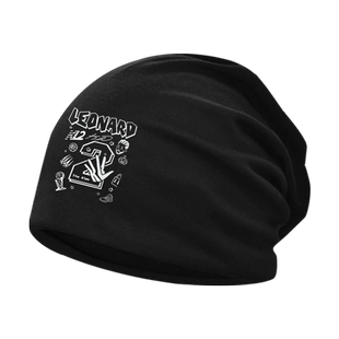 快船伦纳德2号复古涂鸦印花包头帽百搭篮球训练保暖防风堆堆帽子