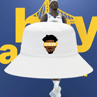 金州勇士队吉米巴特勒印花渔夫帽美式篮球男女运动纯棉遮阳盆帽子