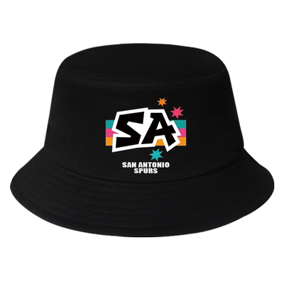 马刺SA城市款复古篮球纪念渔夫帽
