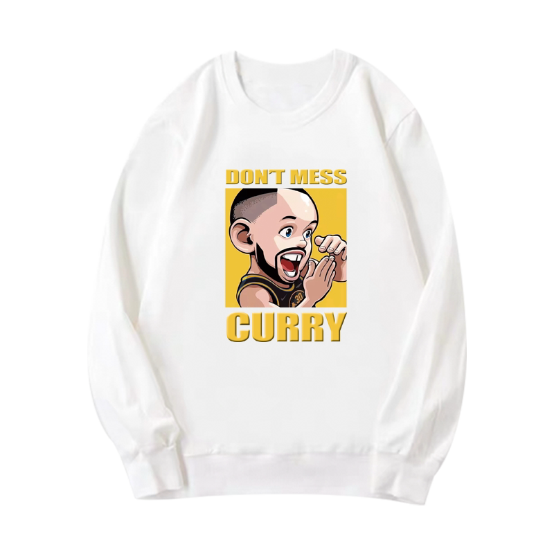 金州勇士库里吹T给T吃T卫衣圆领curry秋冬加绒篮球帽衫三分王上衣