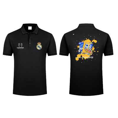 2024皇马队欧冠夺15冠纪念polo衫