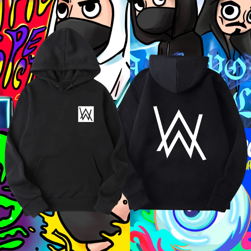 艾伦沃克alanwalker同款印花连帽卫衣男女秋冬保暖宽松上衣服