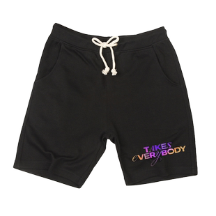 湖人队24季后赛口号詹姆斯篮球印花短裤男女宽松休闲五分运动卫裤