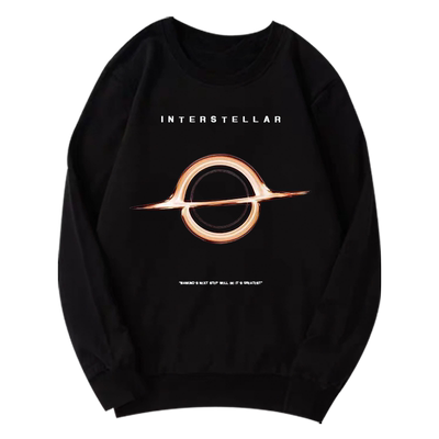 星际穿越宽松印花圆领卫衣