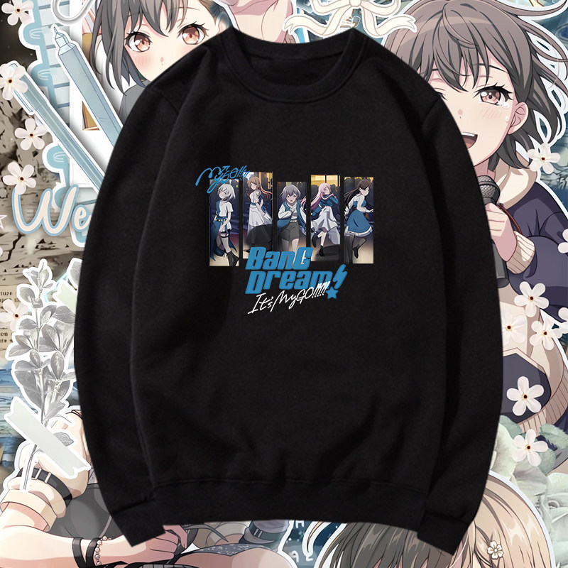 BanG Dream Its MyGO动漫游戏周边印花圆领卫衣宽松外套男女潮流