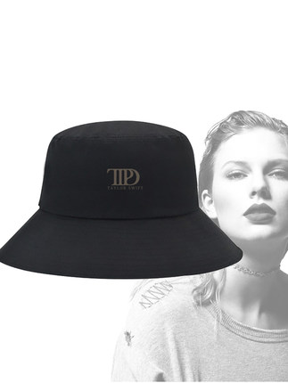 TTPD霉霉新专辑泰勒斯威夫特周边印花渔夫帽男女百搭遮阳出游盆帽