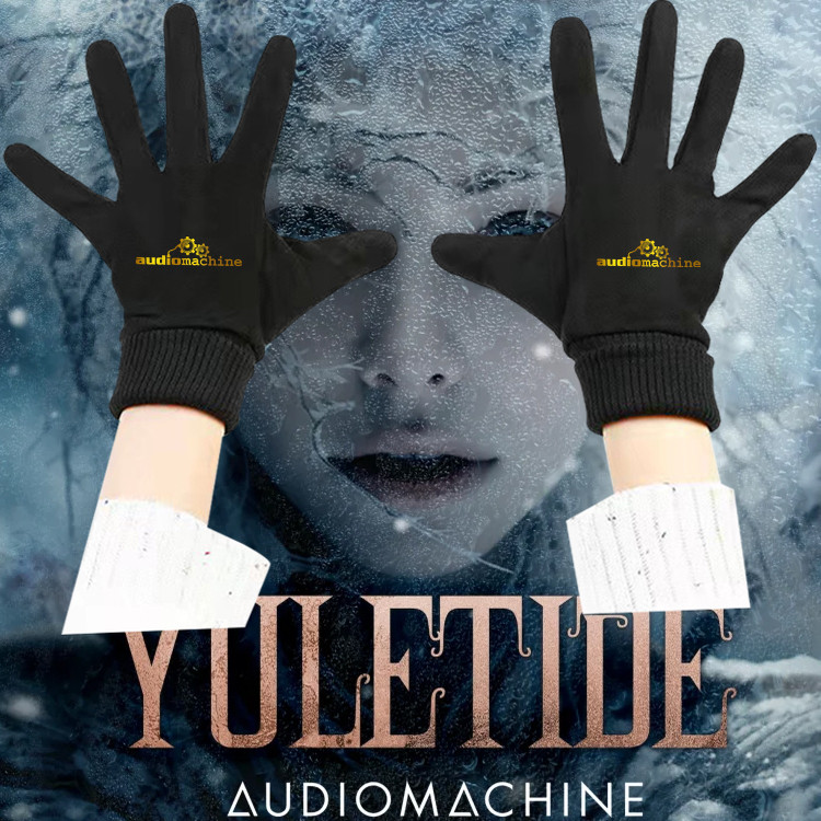 欧美厂牌音频机器Audiomachine乐队个性摇滚可定制印花防寒手套子