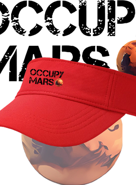马斯克同款占领火星OCCUPY MARS SpaceX印花空顶帽百搭遮阳鸭舌帽