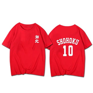 动漫灌篮高手湘北樱木花道T恤短袖圆领纯棉夏男女情侣上衣宽松半