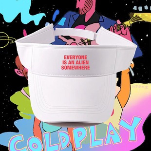酷玩乐队ColdPlay印花空顶帽2025摇滚演唱会周边男女遮阳鸭舌帽子