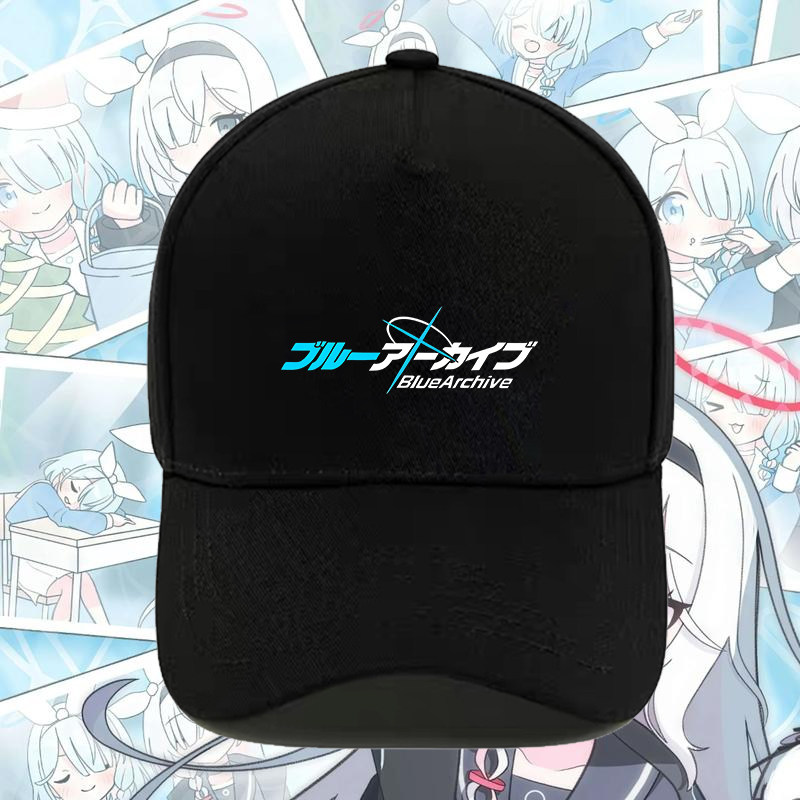 游戏碧蓝档案LOGO联名棒球帽男女学生夏季二次元纯棉cos遮阳帽子