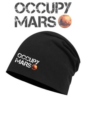 马斯克同款占领火星OCCUPY MARS SpaceX印花包头帽纯棉保暖堆堆帽