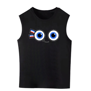 卡通2024巴黎奥运会无袖T恤衫Paris标志男女吉祥物弗里热衣服背心