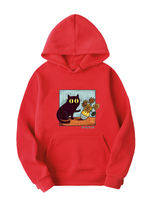 Van Gogh Cat Funny sunflower cat Van Gogh Famous painting printed hooded sweatshirt for men and women loose upper garment thumbnail 4