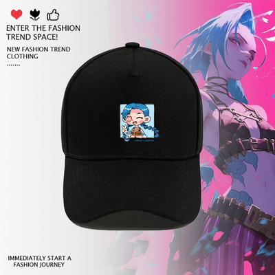 英雄LOL联盟金克斯阿卡丽刀妹周边联名印花棒球帽男女遮阳鸭舌帽