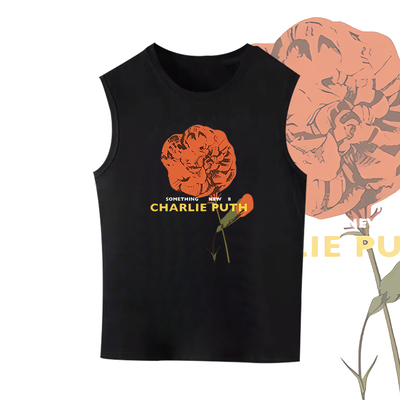 charlieputh查理普斯演唱会纯棉背心断眉巡回杭州深圳应援无袖T恤
