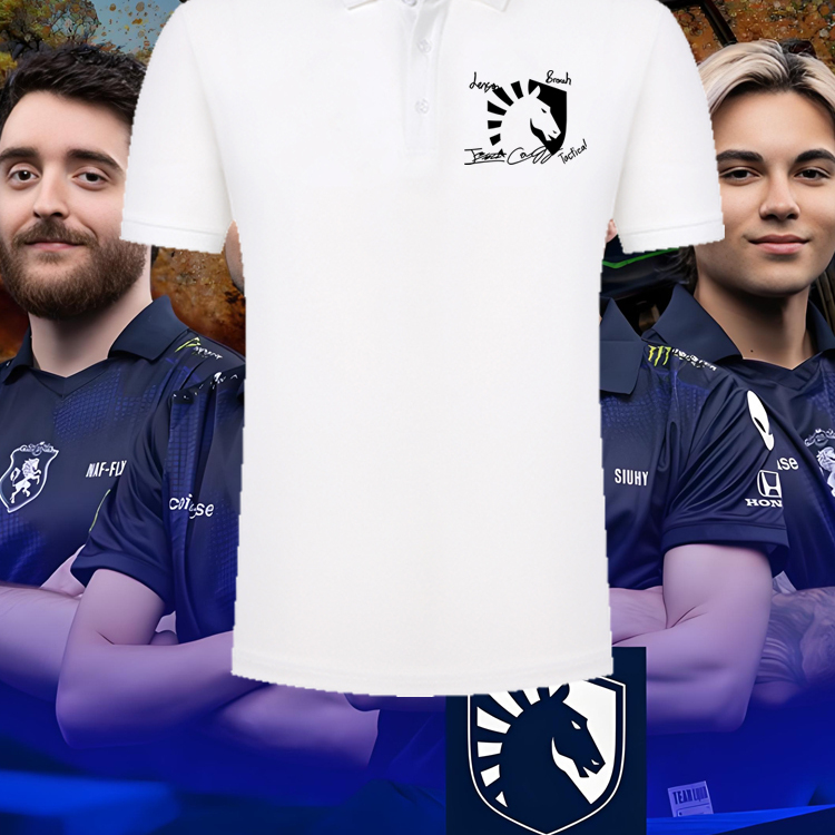 Team Liquid战队队服dota2液体Ti14比赛服印花POLO衫男女翻领短袖