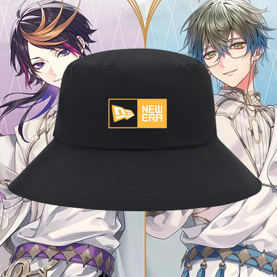 彩虹社虚拟YouTuber伏见学周边同款cos男女印花渔夫帽遮阳盆帽子