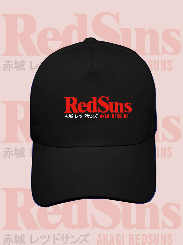 头文字D赤城REDSUNS红太阳印花棒球帽男女百搭休闲运动鸭舌帽定制