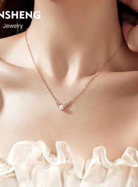 售完无补-皇冠项链女s925纯银锁骨链shining小众设计法式轻奢饰品