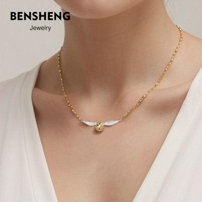 BENSHENG金色飞贼项链女