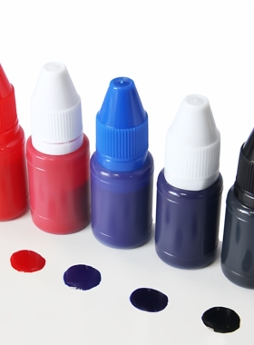 普通光敏印章 补充关敏印油 红色黑色蓝色咖色紫色橙色