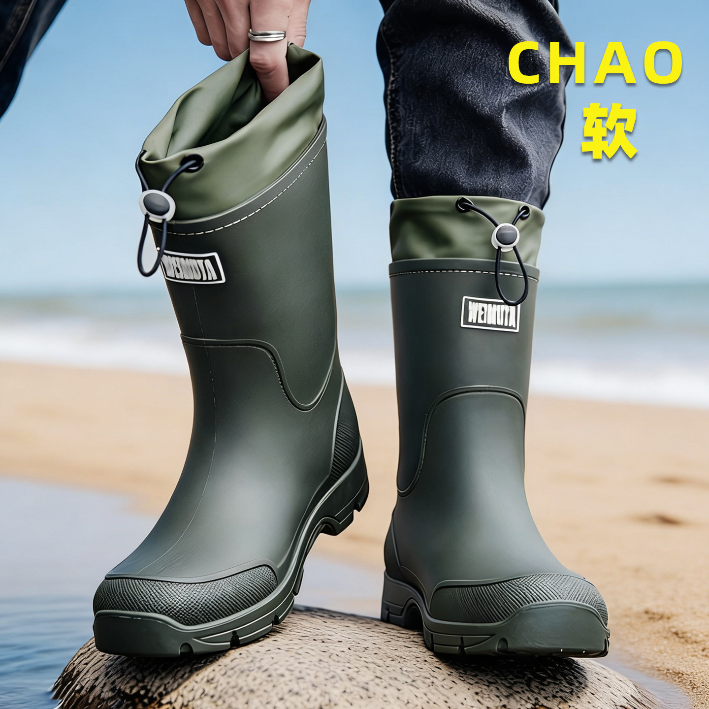 雨鞋保暖加绒雨靴防水防滑时尚男女款单鞋中筒水鞋高筒胶鞋洗车潮