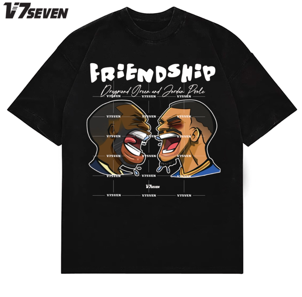 v7seven原创恶搞格林和普尔对喷潮流休闲数码直喷主题t恤